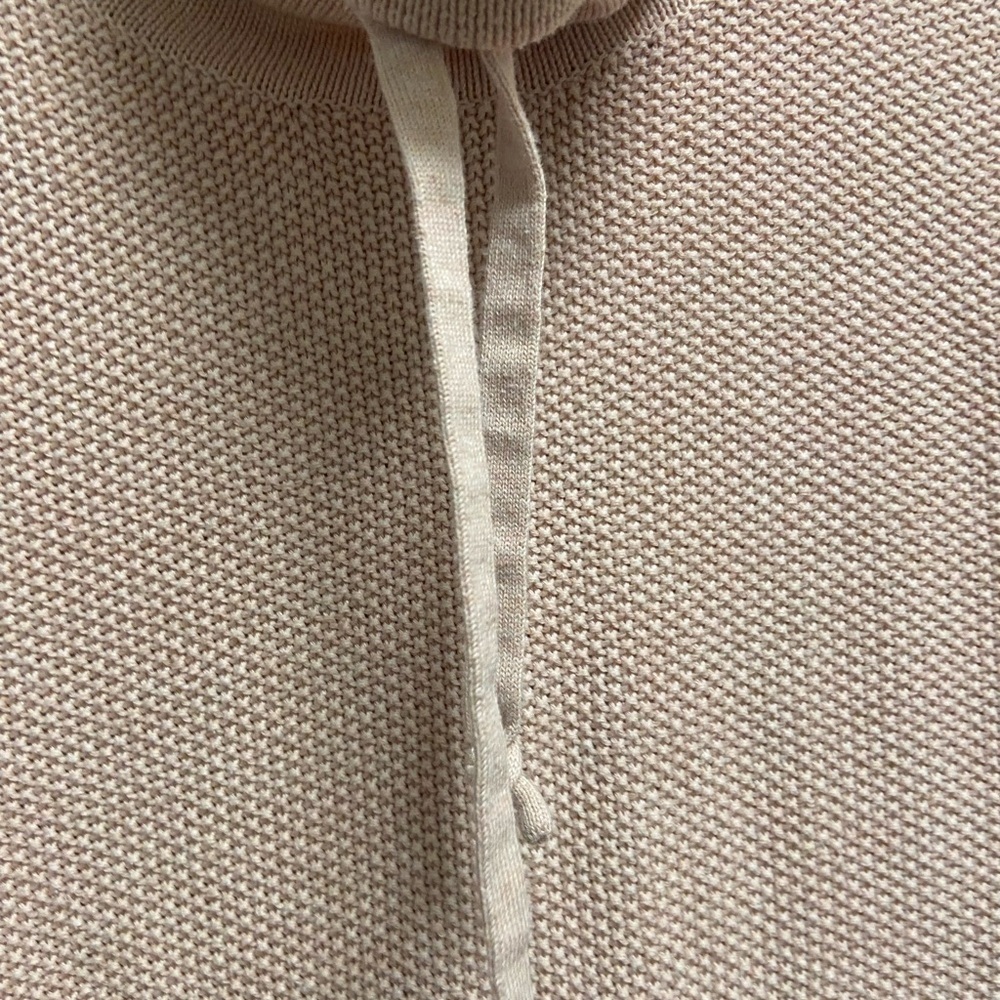 Sigrid Olsen Large  pale pink pullover w thumb holes cowlneck women’s $220 - Picture 6 of 8